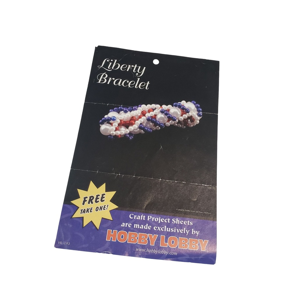 Hobby Lobby Liberty Bracelet Christmas Chalet Craft Project Sheet HL-193 2002